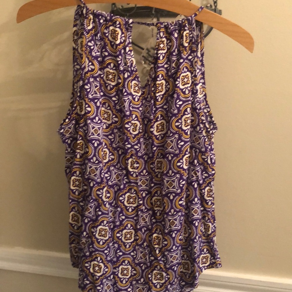 Purple and gold top